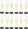 4E's Novelty Skeleton Hand Flutes 12 Pack, 2.7oz Clear Plastic Halloween Goblets, BPA-Free Skeleton Cocktail Cups, Wine & Shot Glasses for Halloween Parties, Pirate Parties, Spooky Drinkware & Party Supplies